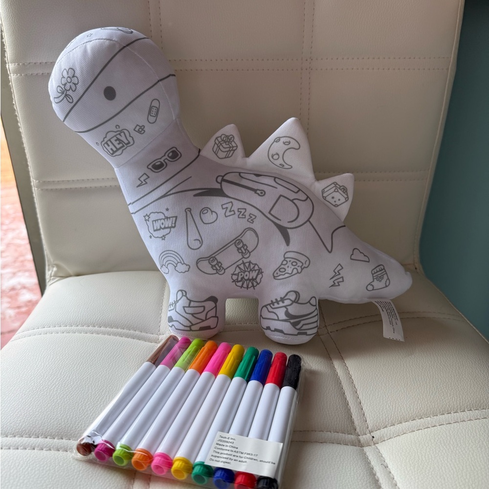 Color Your Own Dinosaur Plush Toy